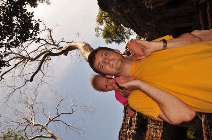 a tree growing out of daddy's head!